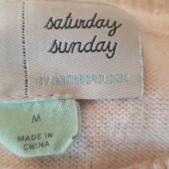 Anthropologie Cotton 7 Days A Week Peach Fuzz Tyedye Sweater Sz.M Long Sleeve - Picture 7 of 11